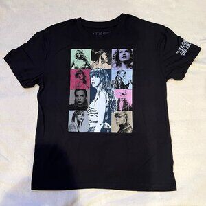 New TAYLOR SWIFT THE ERAS TOUR THROUGH LA BLACK T-SHIRT Medium Double Sided